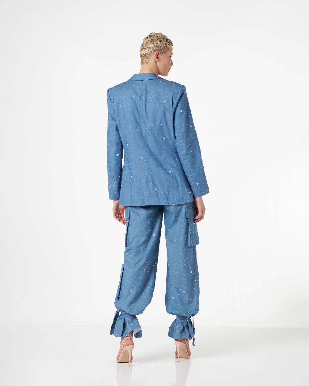 Le Twins Como Chambray Strass Celeste Sconto