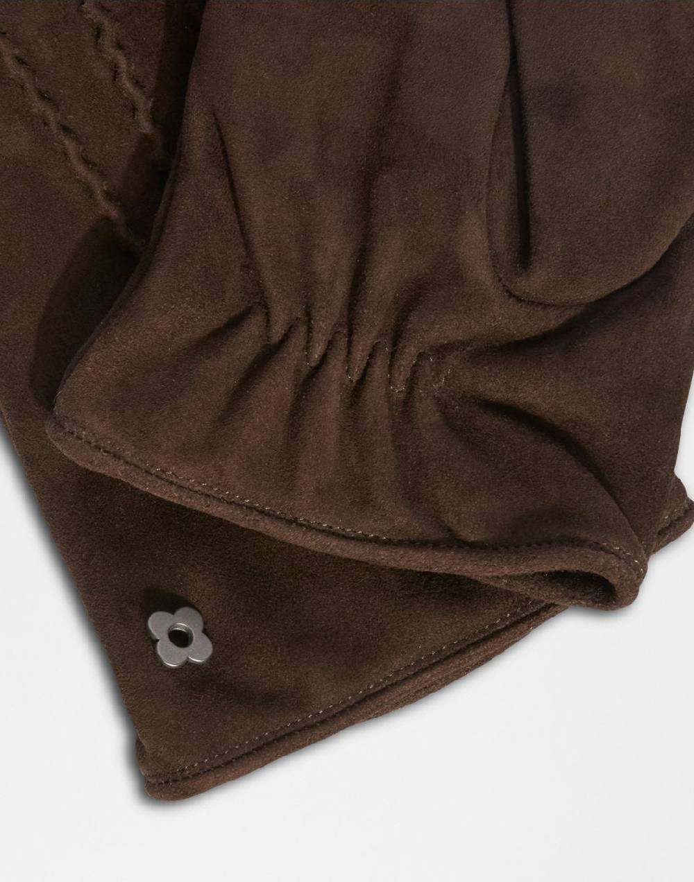 Lardini Guanti marroni in pelle di camoscio e interno in cashmere Prezzo Ridotto