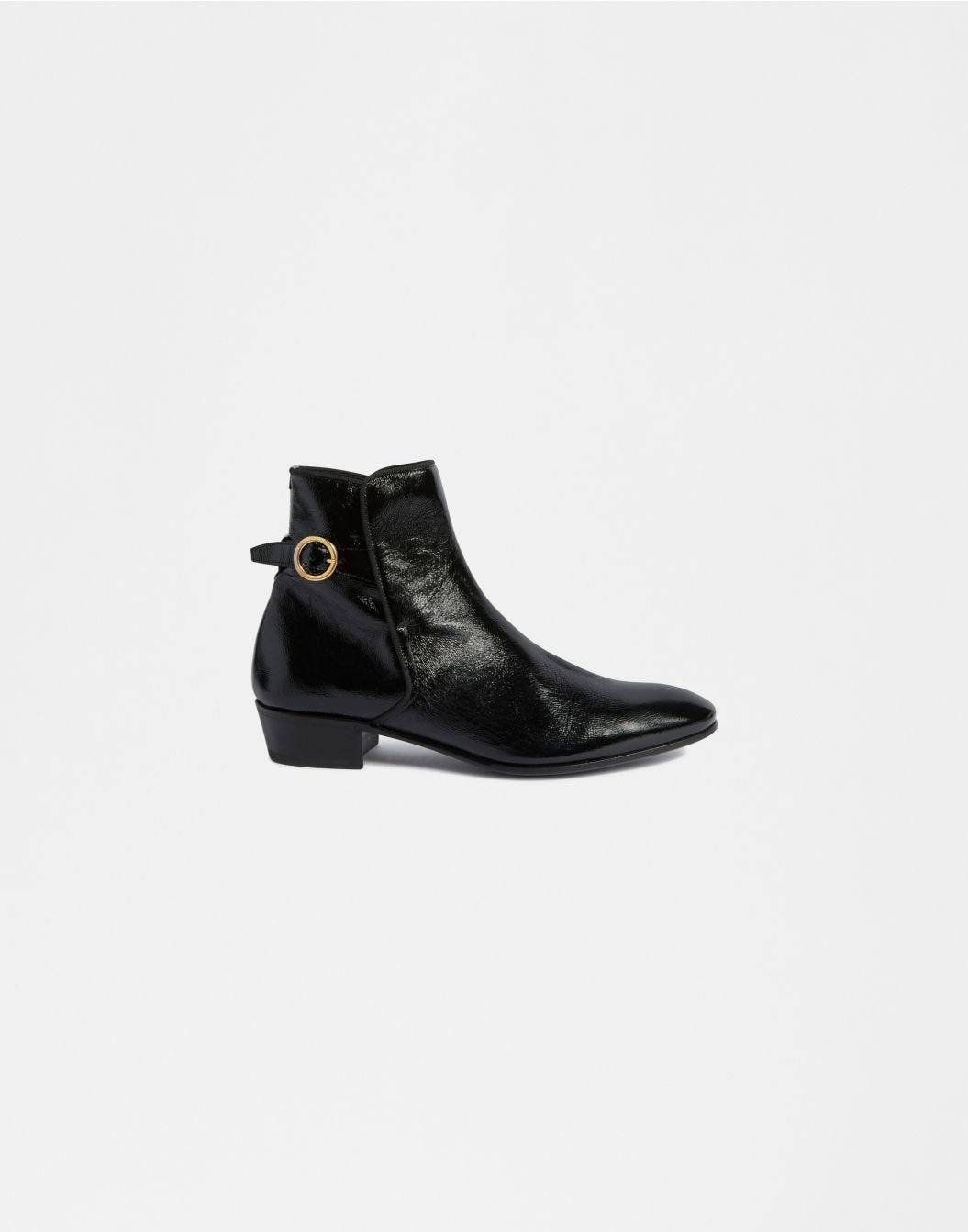 Lardini Stivaletto nero in pelle verniciata naplack Nuovo