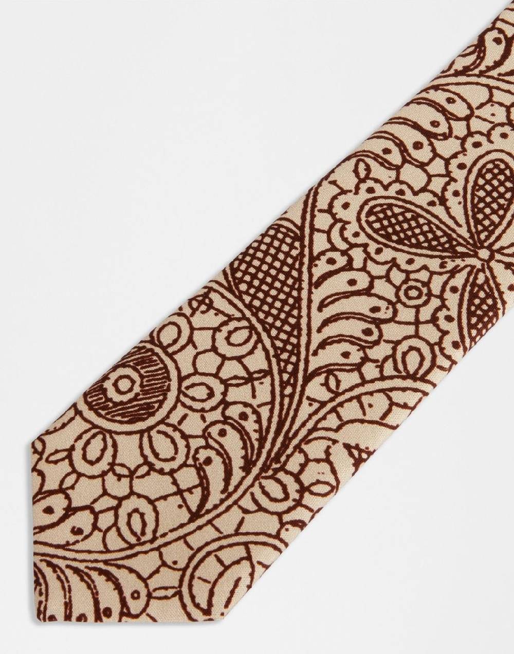 Lardini Cravatta in seta con disegno cashmere Consegna Veloce