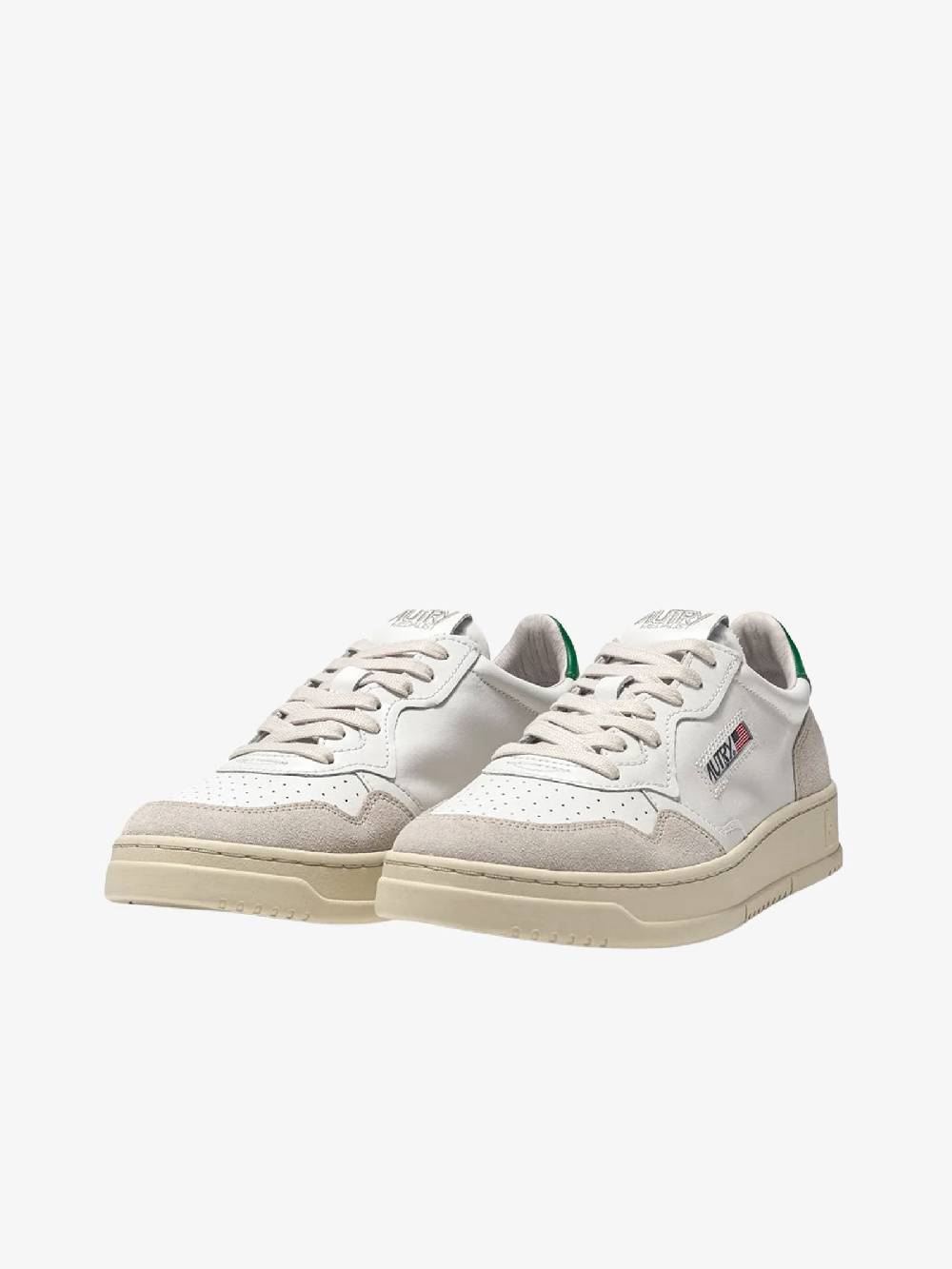 AUTRY Sneakers Medalist Low uomo in pelle bianco/verde Fino Al -60%