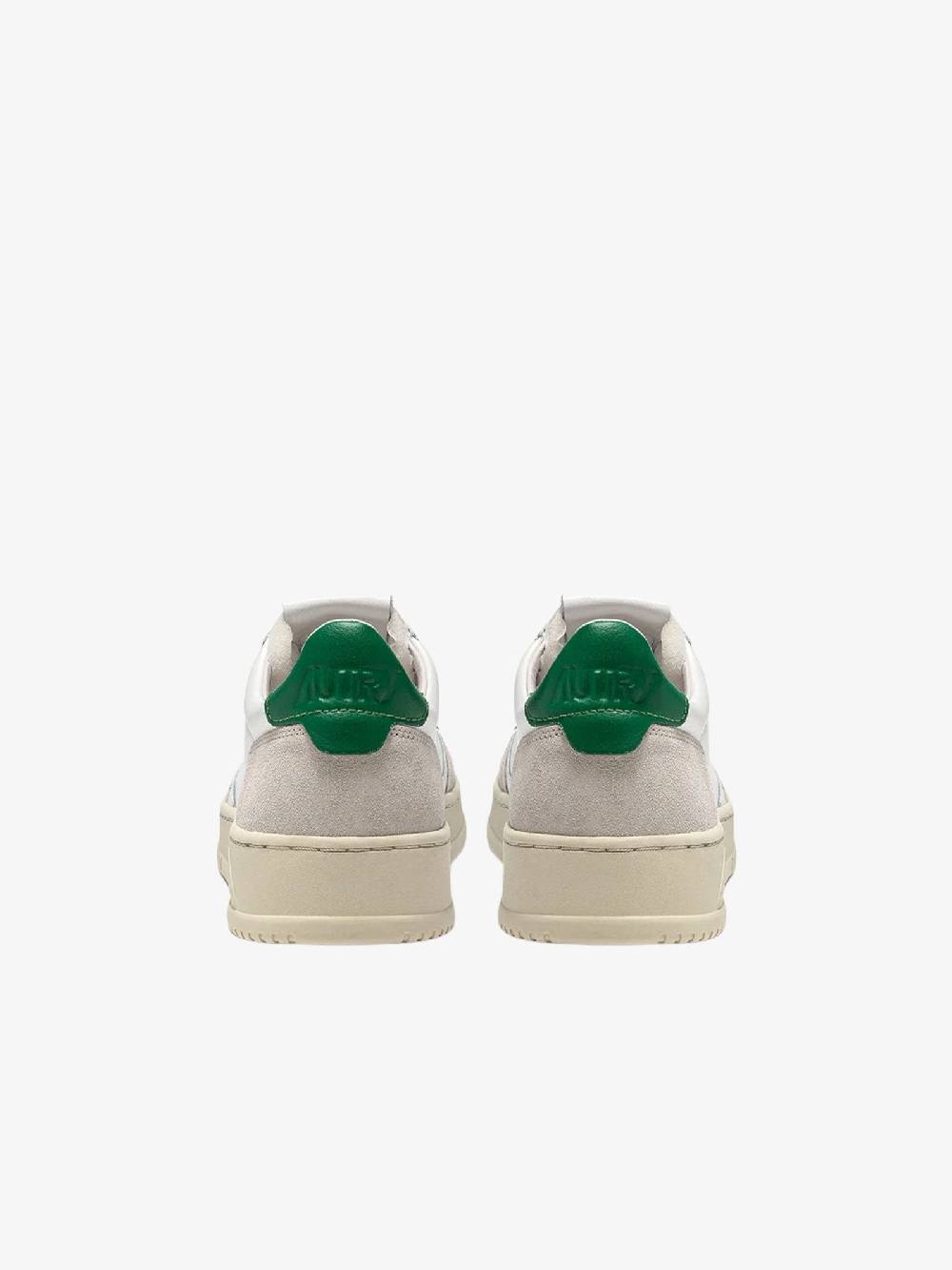AUTRY Sneakers Medalist Low uomo in pelle bianco/verde Fino Al -60%