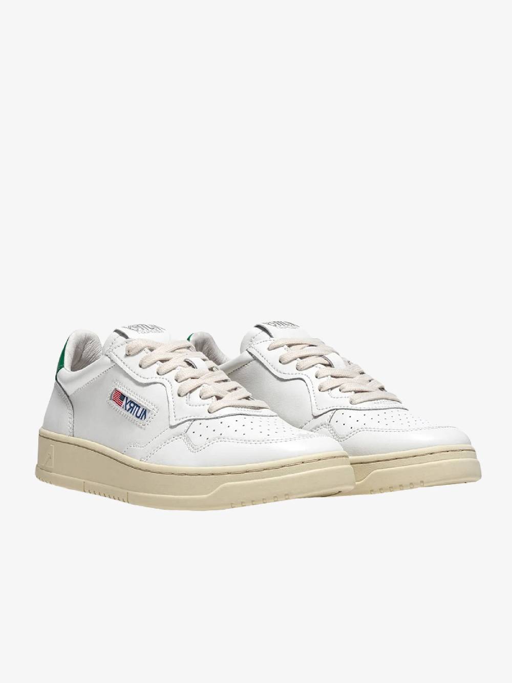 AUTRY Sneakers Medalist Low uomo in pelle bianco/verde Shopping Online