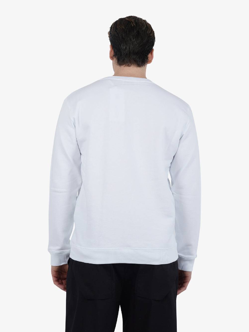 DONDUP Felpa girocollo in jersey di cotone UF641 KF0196U FS6 DU uomo bianco Economico
