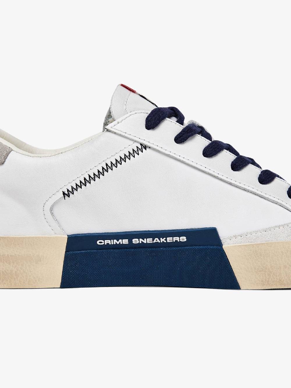 CRIME LONDON Sneakers Distressed 17002PP6 uomo in pelle bianco Saldi