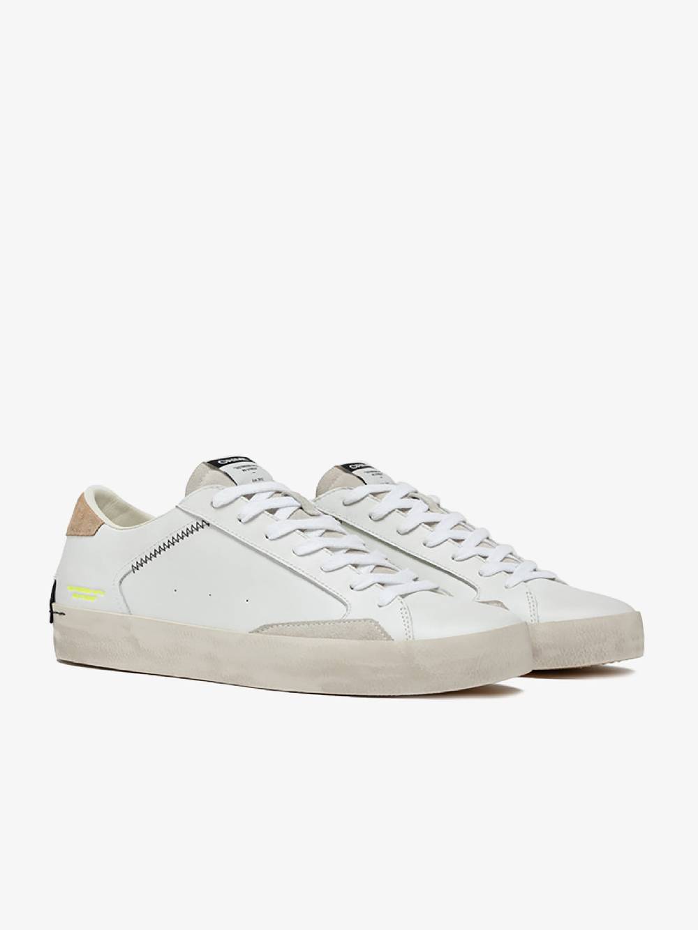 CRIME LONDON Sneakers Distressed 17001PP6 uomo in pelle bianco Offerte