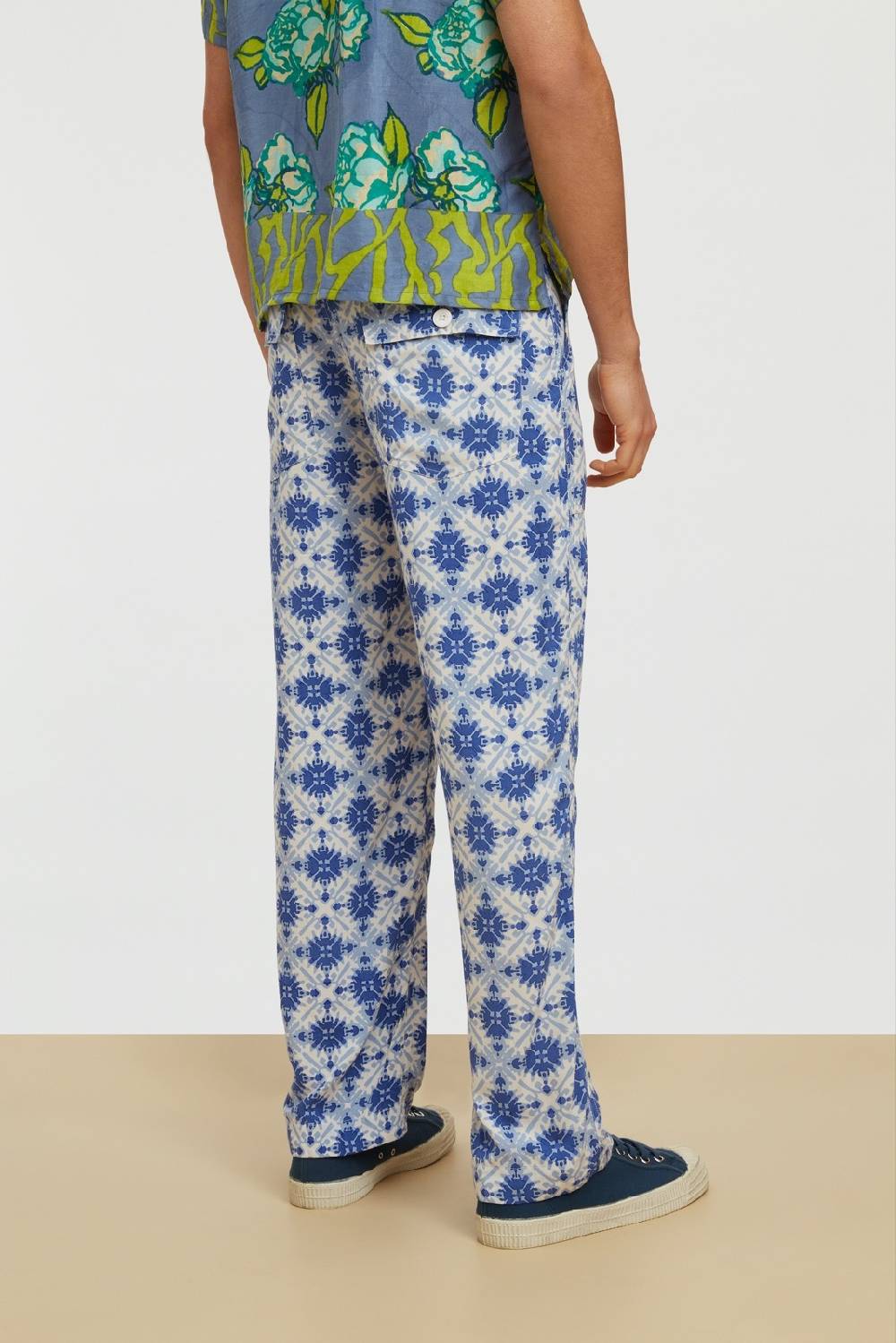 Lisa Corti pantalone dinghi marocco design blue Sconto