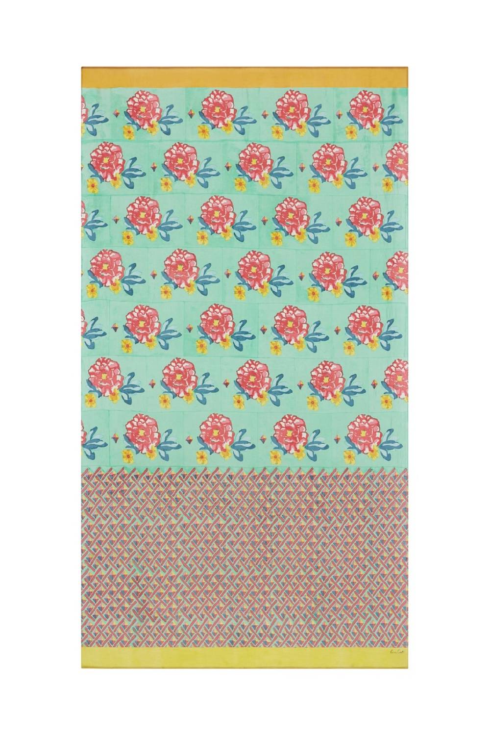 Lisa Corti scialle seta 100x200cm ramye aqua Moda