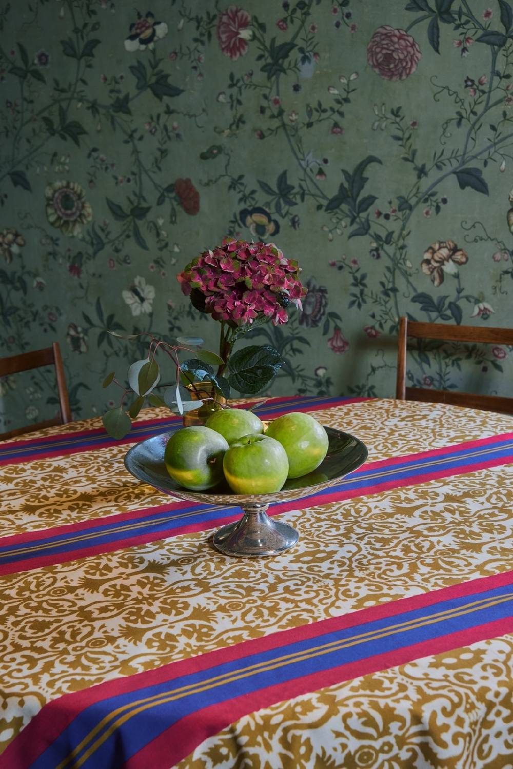 Lisa Corti telo cotone 140x240cm damask stripe chutney Outlet