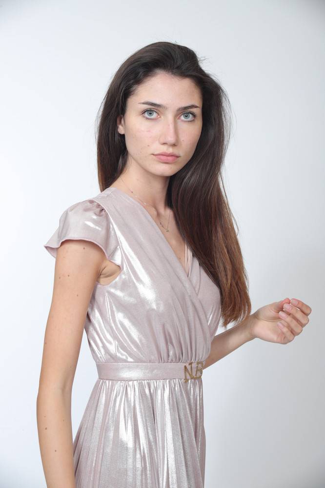 Nora Barth Abito lungo con finitura metallizzata Negozi Online