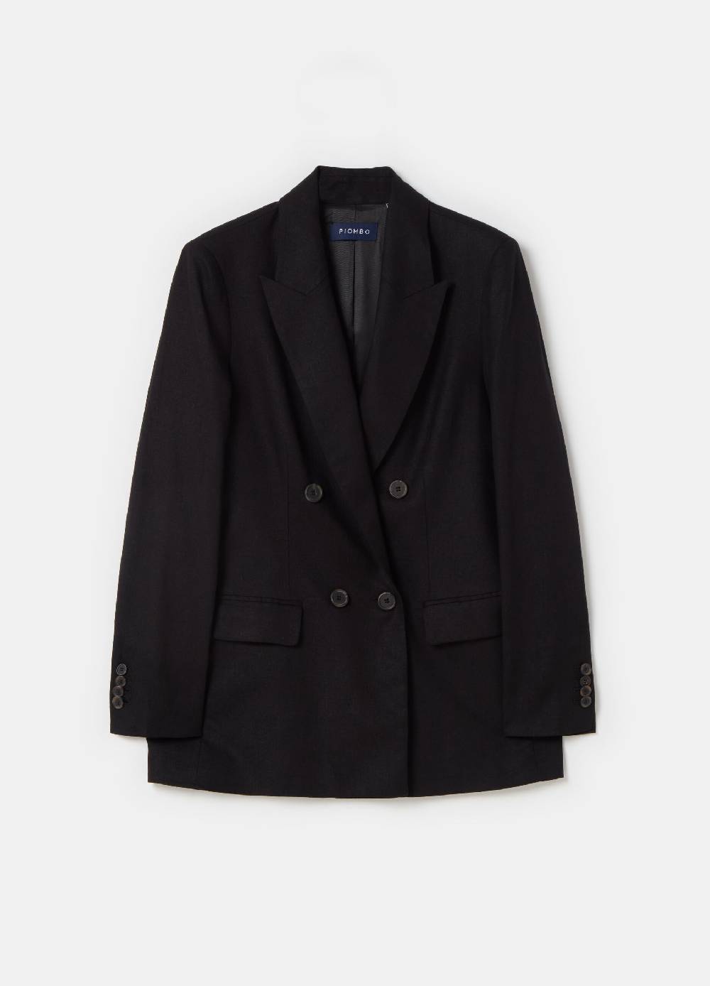 Ovs Blazer doppiopetto in lino e viscosa PIOMBO Spedizione Gratuita