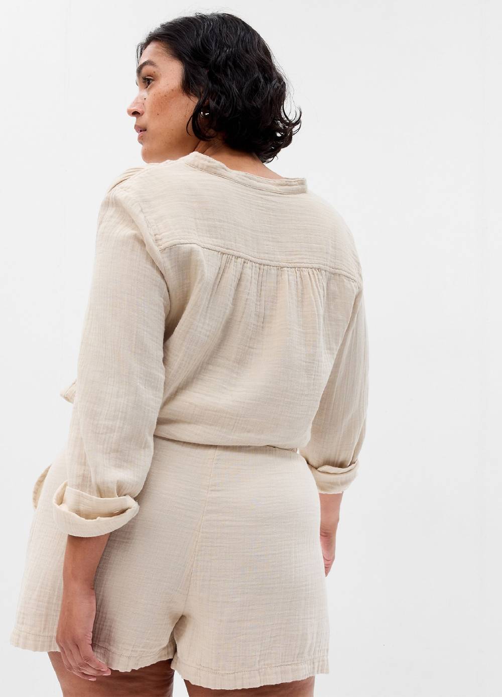 Ovs Shorts in garza di cotone effetto crinkle Italia