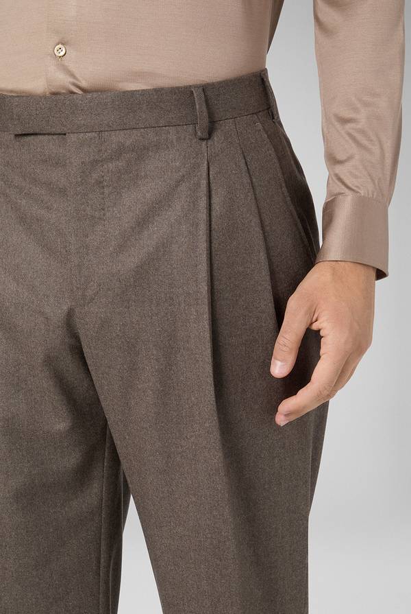 Pal Zileri Pantaloni doppia pince in pura lana Saldi