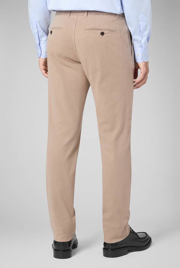 Pal Zileri Pantaloni chino tinti in capo in cotone e tencel stretch In Saldo