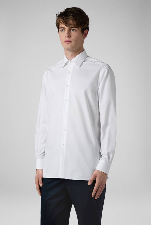 Pal Zileri Camicia azzurra in cotone con collo Milano Pezzi Unici