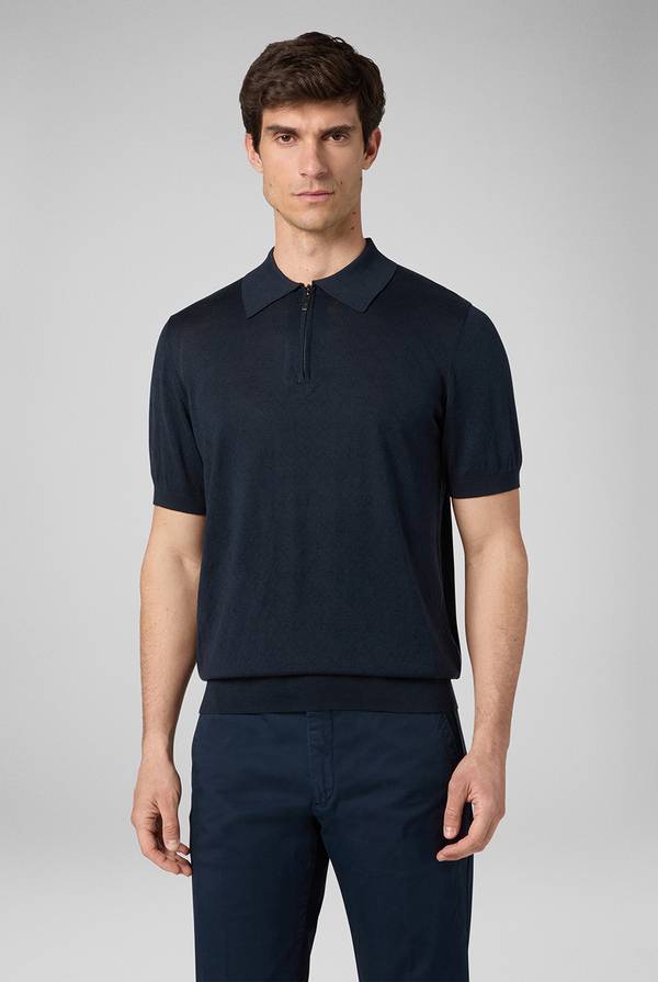 Pal Zileri Polo jacquard con monogramma pz Vendita