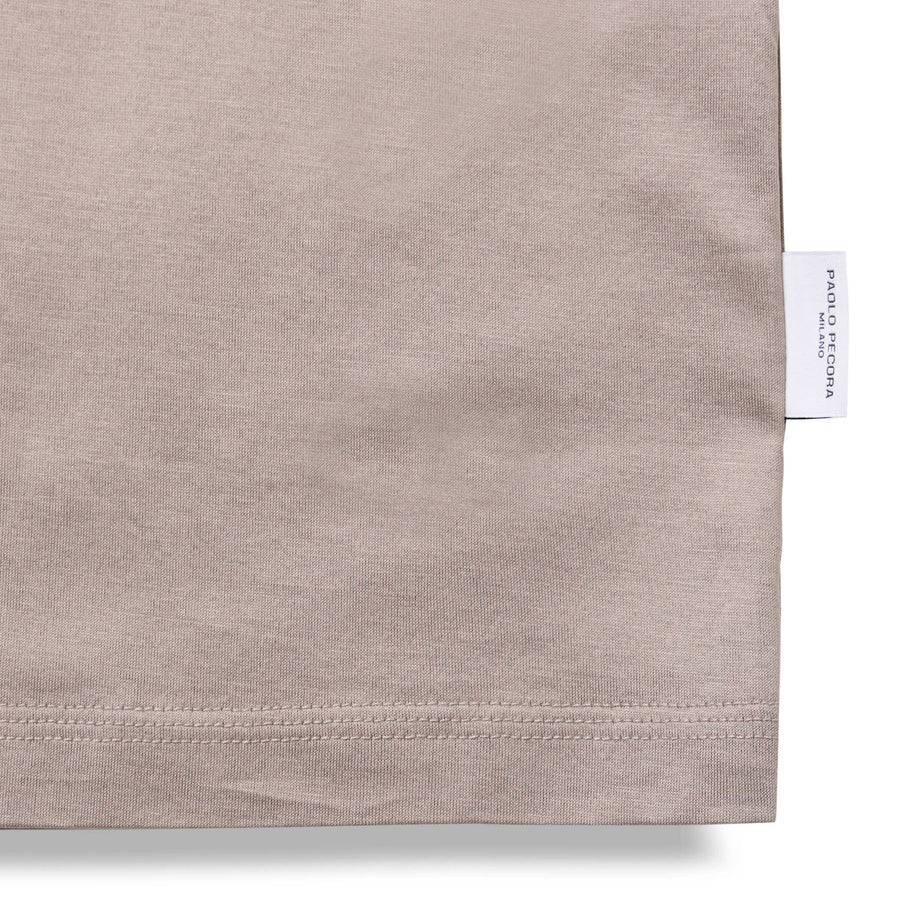 Paolo Pecora T-Shirt in Jersey Lucido - Tortora Sottocosto