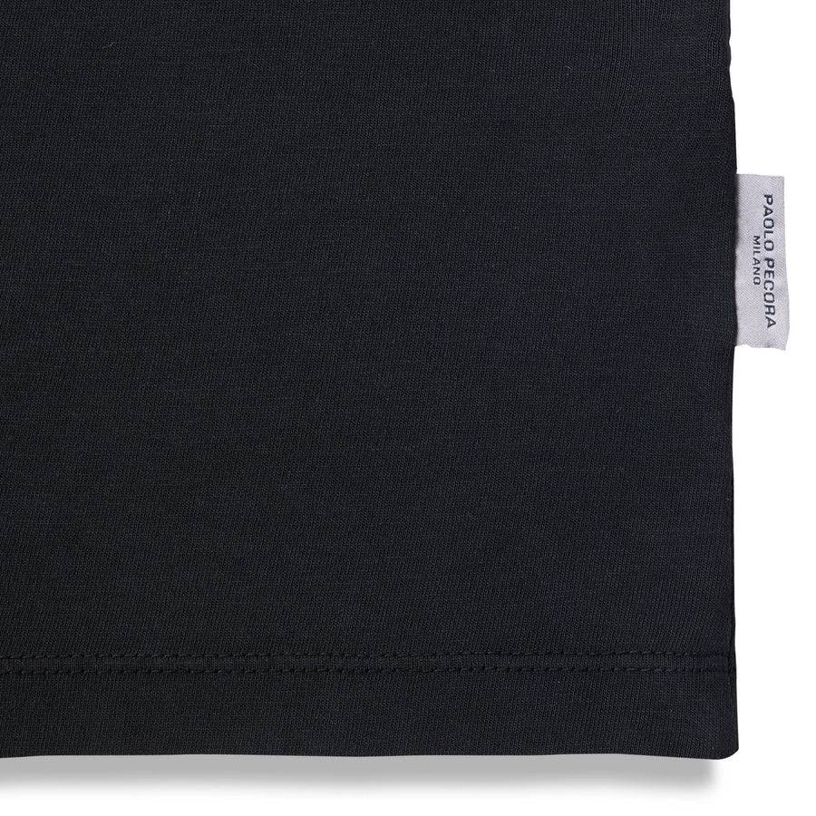 Paolo Pecora T-Shirt in Jersey Cotone - Nero Acquista Ora