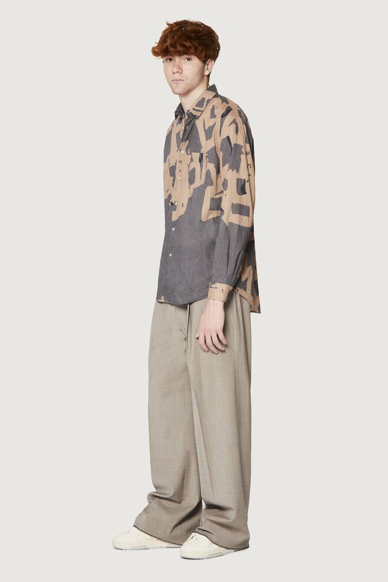 Paura BRUCE OVERSIZED SHIRT MODULO MUD Presa