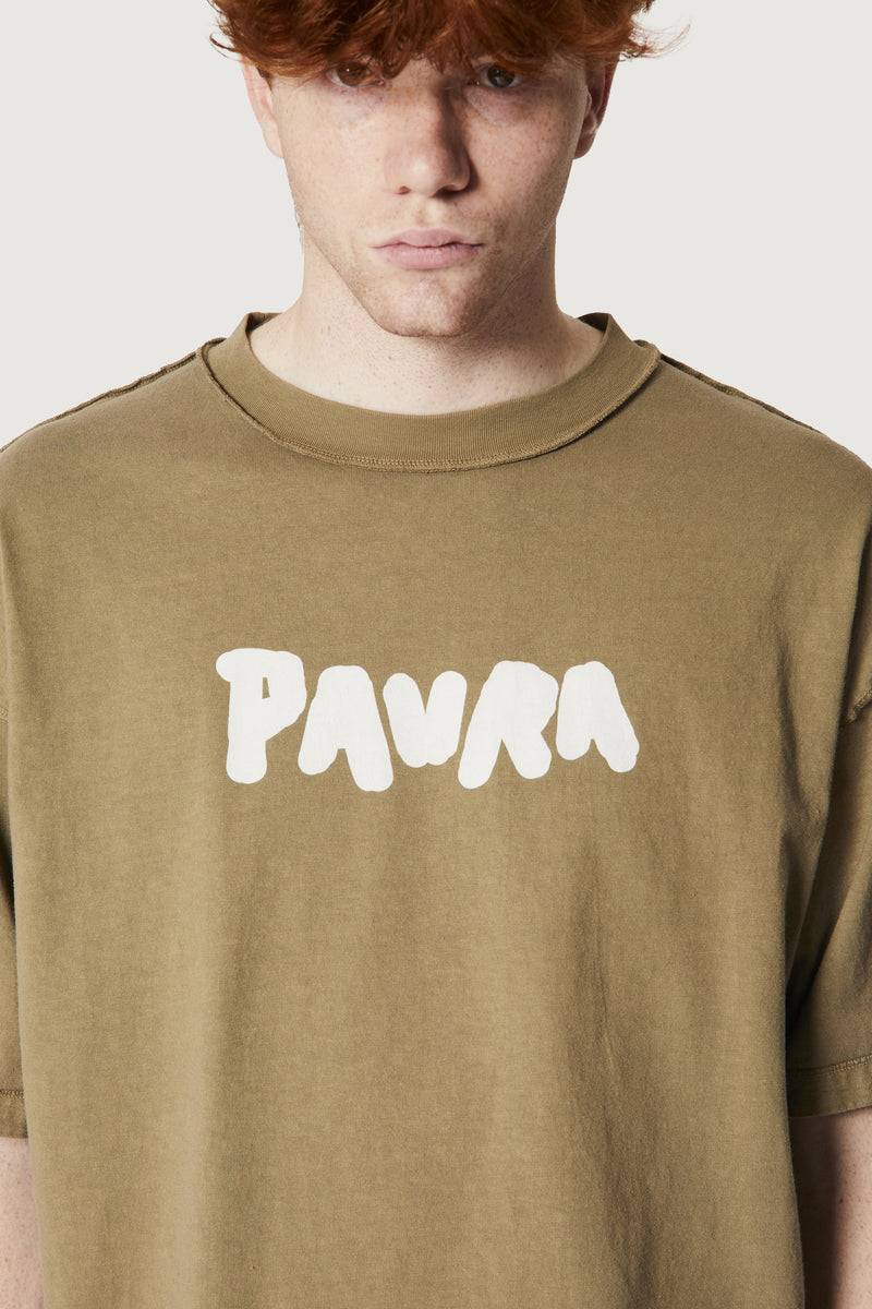 Paura COSTA OVERSIZED T-SHIRT BOLD LOGO MUD Offerte