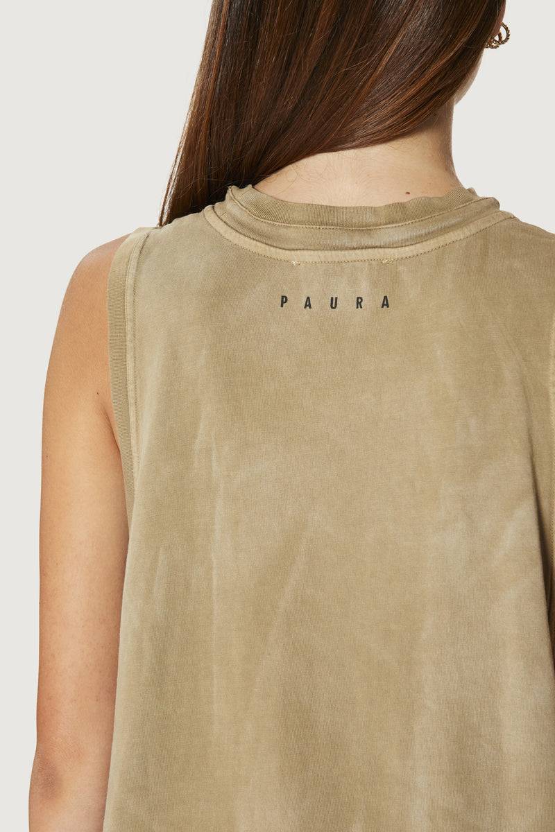 Paura HUGO TANK TOP MUD Sottocosto