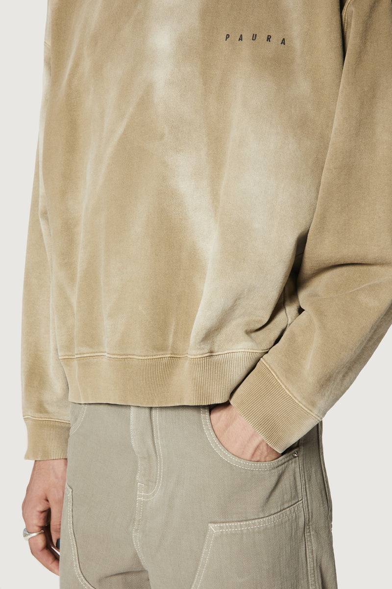 Paura SAMUEL CREWNECK SWEATSHIRT MUD Negozio