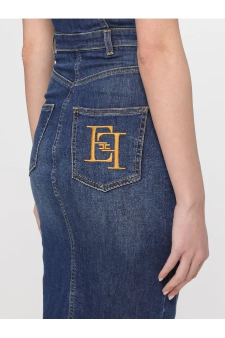 ELISABETTA FRANCHI ABITO DONNA JEANS Saldi Di Fabbrica