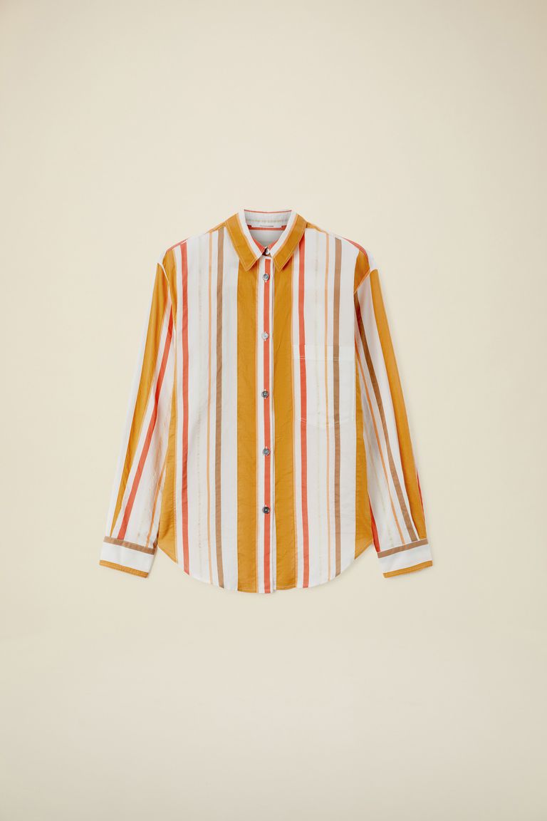 Pomandere Camicia a righe con taschino Consegna Veloce