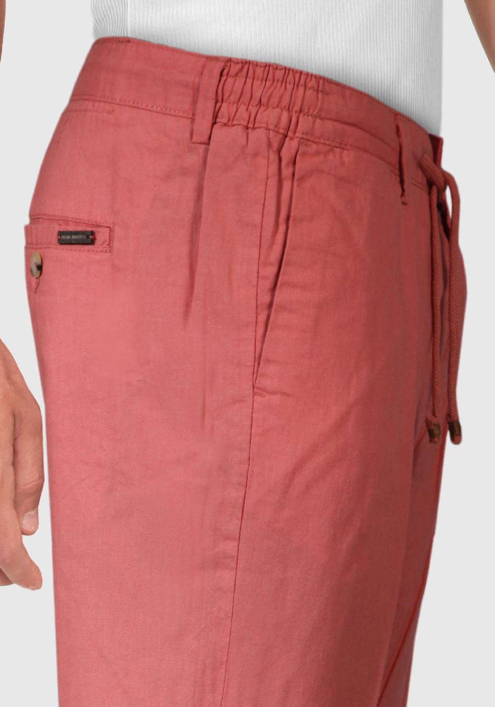 Primo Emporio Pantalone con Laccio e Bottoni - Mattone Prezzo Ridotto