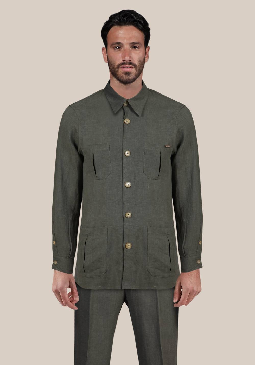 Primo Emporio Giacca Camicia in Lino In Saldo