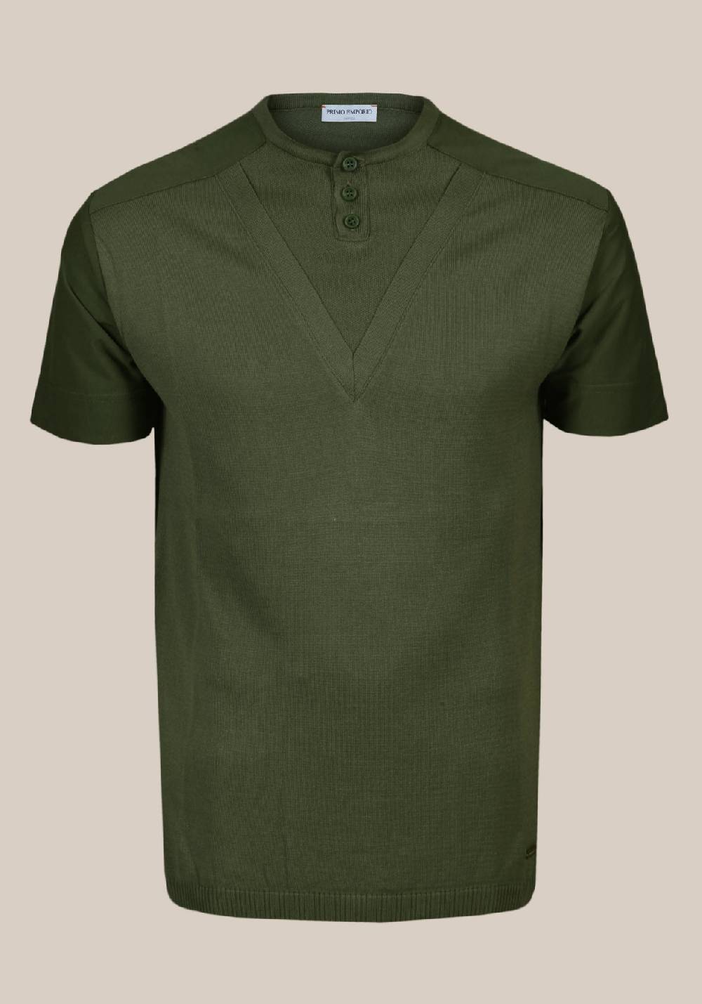 Primo Emporio Maglia in cotone con Bottoni Consegna Veloce