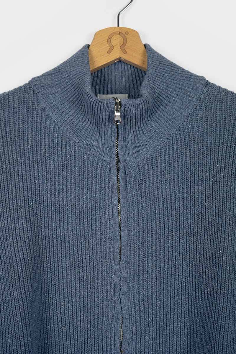Rifò DUCCIO Cardigan Uomo Cotone Jeans Rigenerato In Vendita