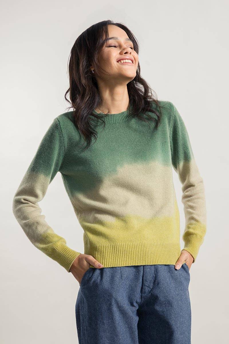Rifò FIAMMETTA Maglia Girocollo Donna Cashmere Rigenerato Vendita Calda