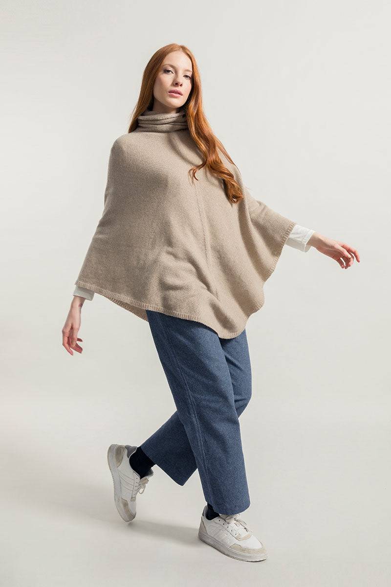Rifò ELISABETTA Poncho Donna Cashmere Rigenerato Moda