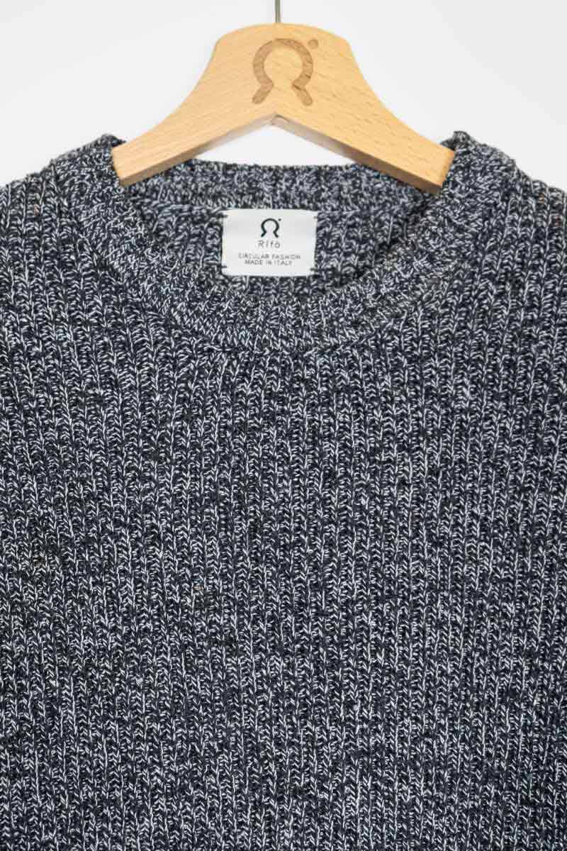Rifò DARIA Maglia Donna Cotone Jeans Rigenerato Offerta