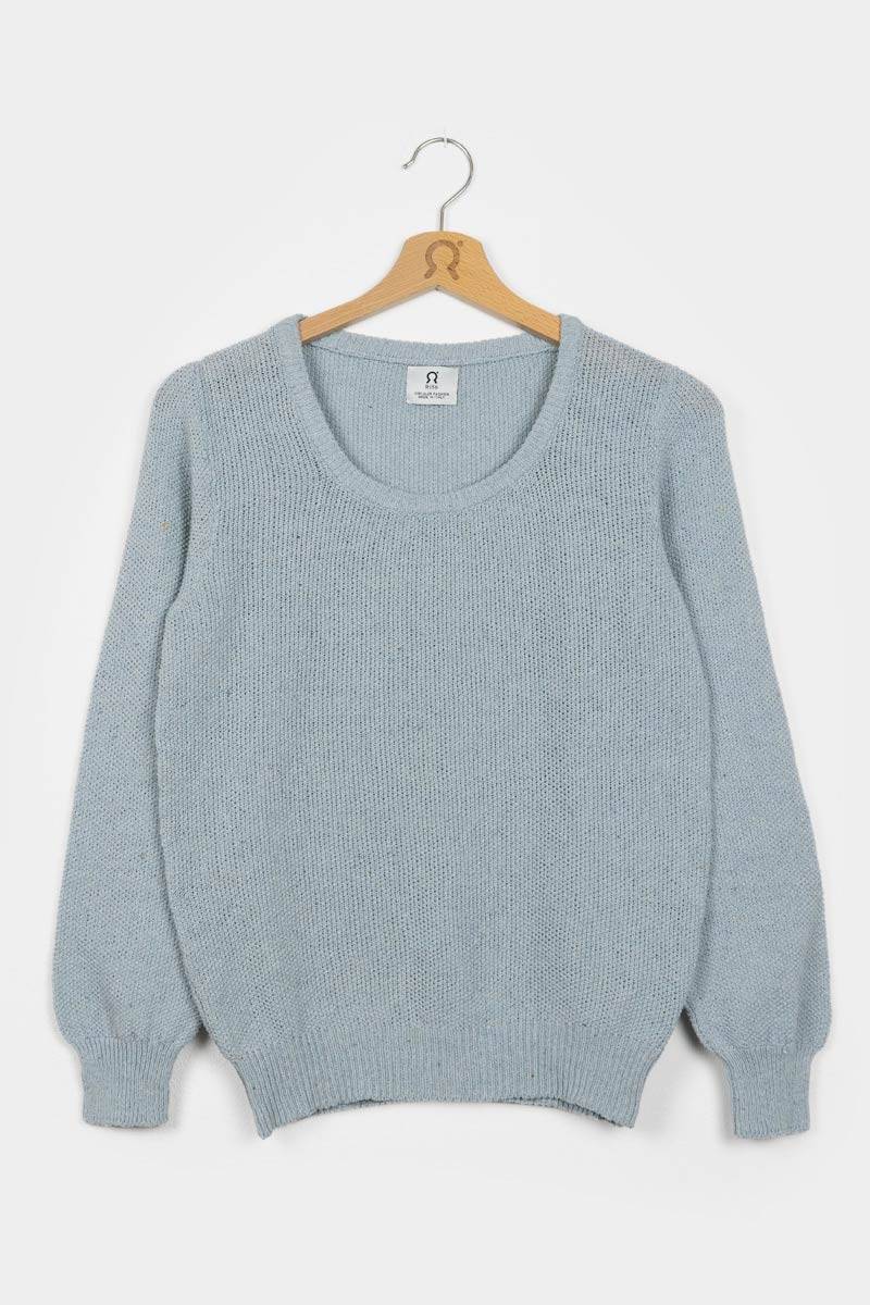 Rifò GRAZIA Maglia Donna Cotone Jeans rigenerato Saldi