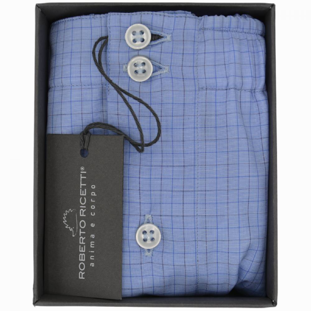 Roberto Ricetti BOXER DB1 SUPPORT - AZZURRO QUADRI Vendita Economica