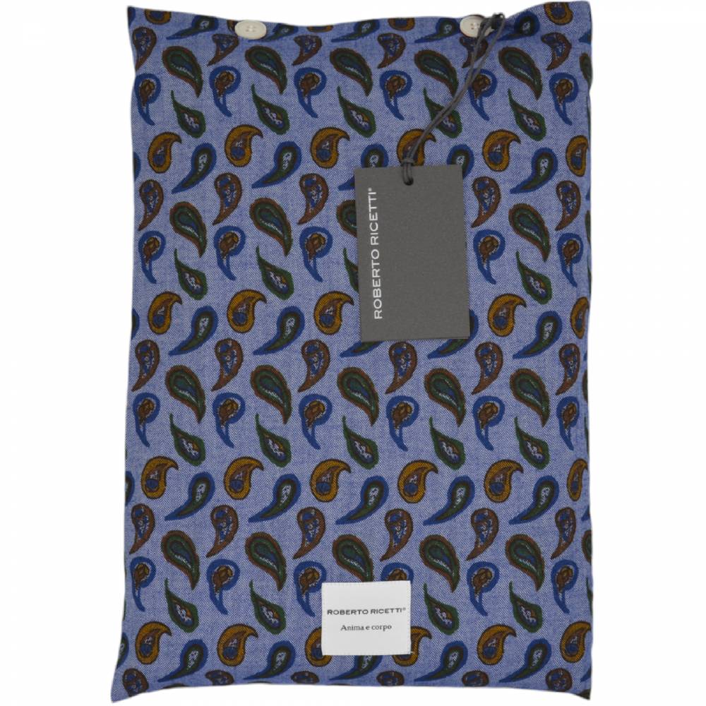 Roberto Ricetti PIGIAMA VENEZIA LUNGO - CALDO COTONE STAMPA PAISLEY Fino Al -60%
