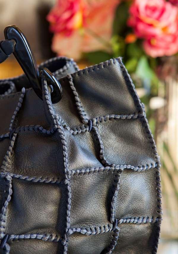 Rose & Lini JAMIN PUECH “HONU GM” NAVY LEATHER BAG I Più Venduti