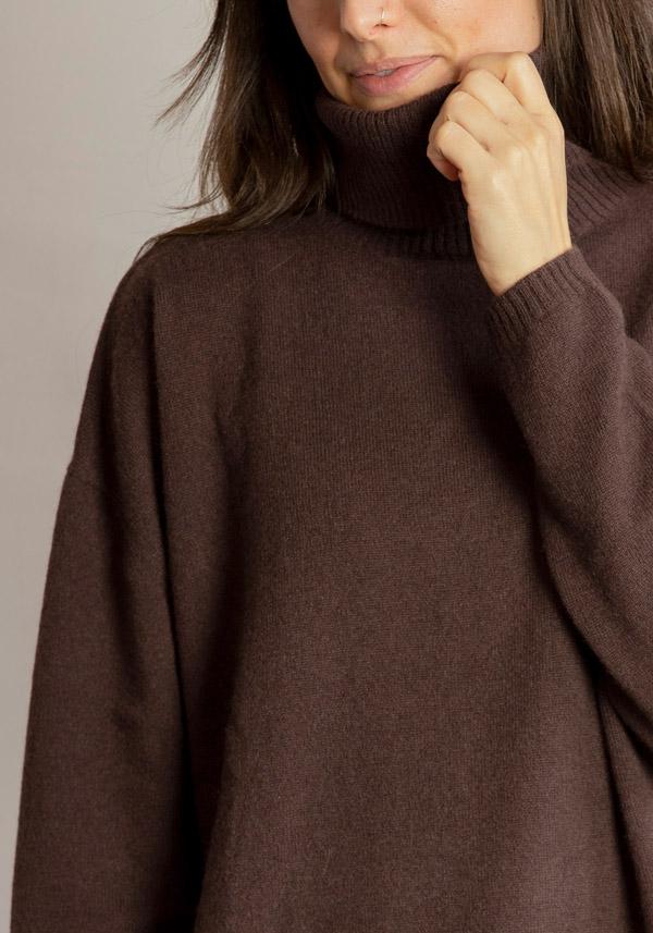 Rose & Lini STEFANO MORTARI CASHMERE “DOLCEVITA 5143” BROWN PULL Sottocosto