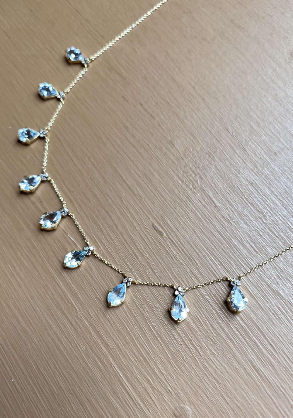 Rose & Lini 5 OCTOBRE “JULIAN” AQUAMARINE & DIAMONDS NECKLACE Moda
