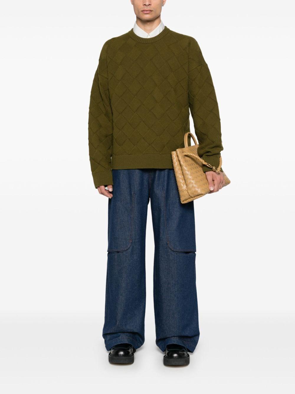 Bottega veneta `Intreccio Wool Jumper` Negozio