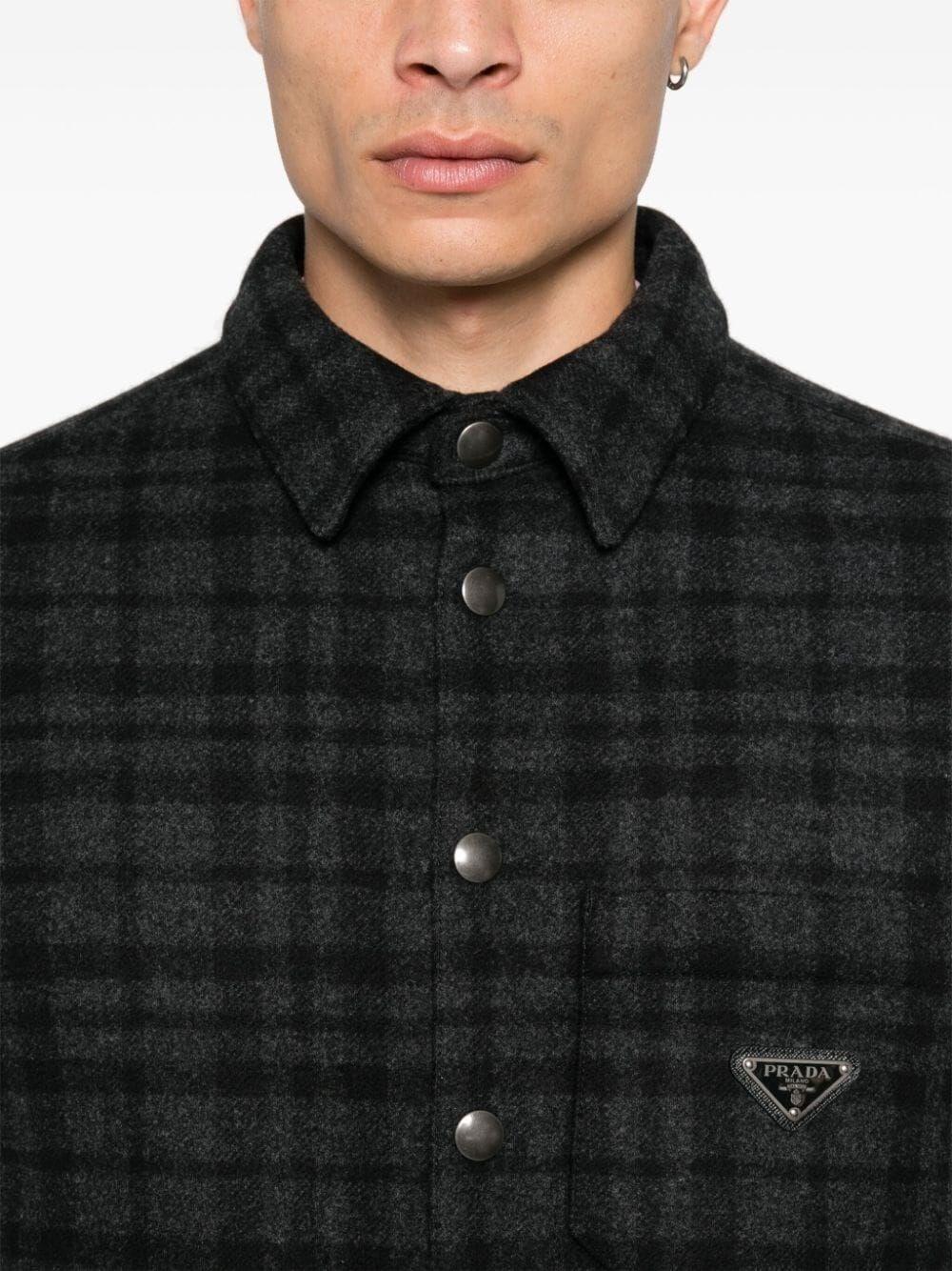 Prada Checked Shirt Fino Al -60%