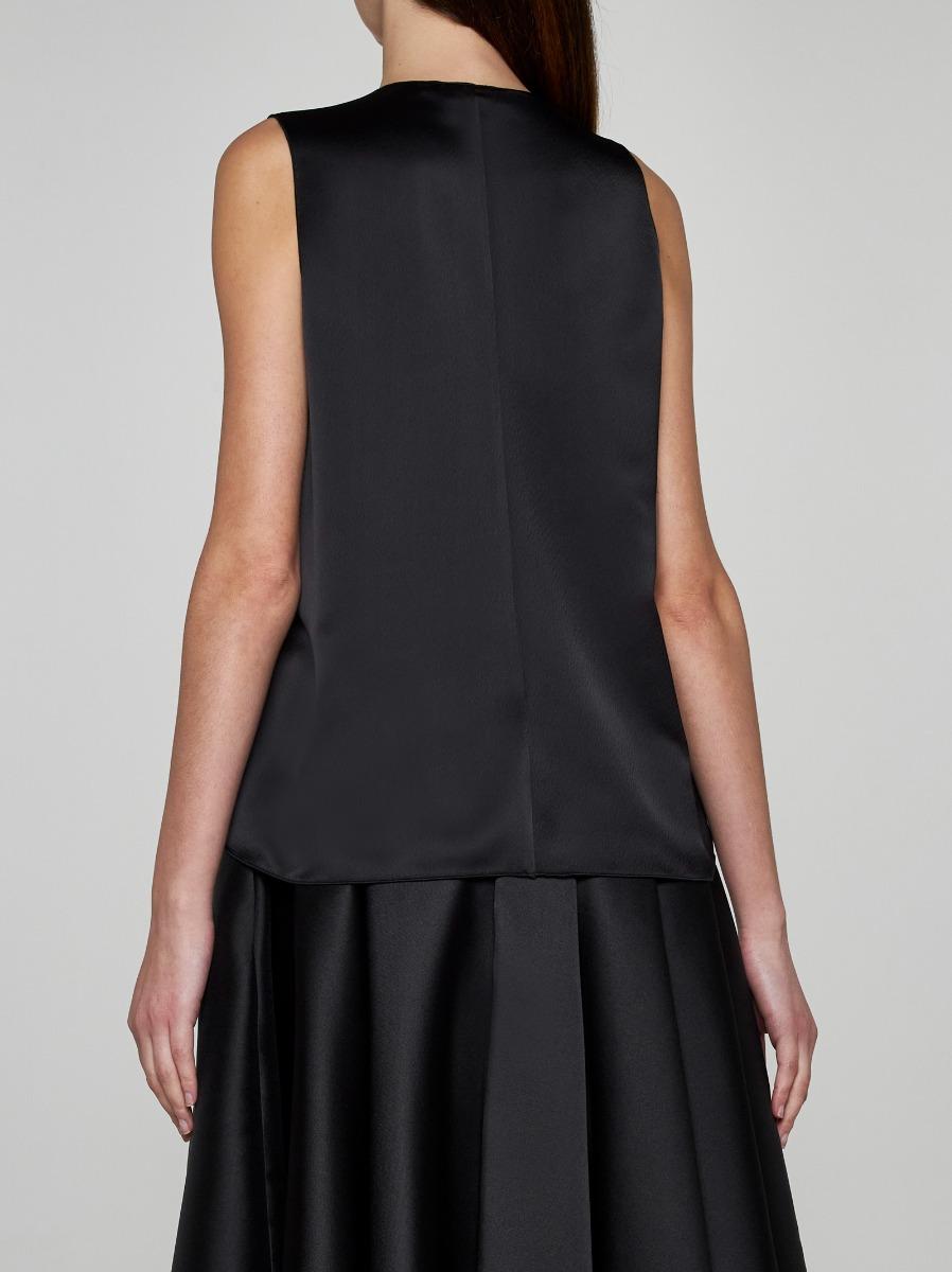 BLANCA VITA Top Tropeche in raso Online