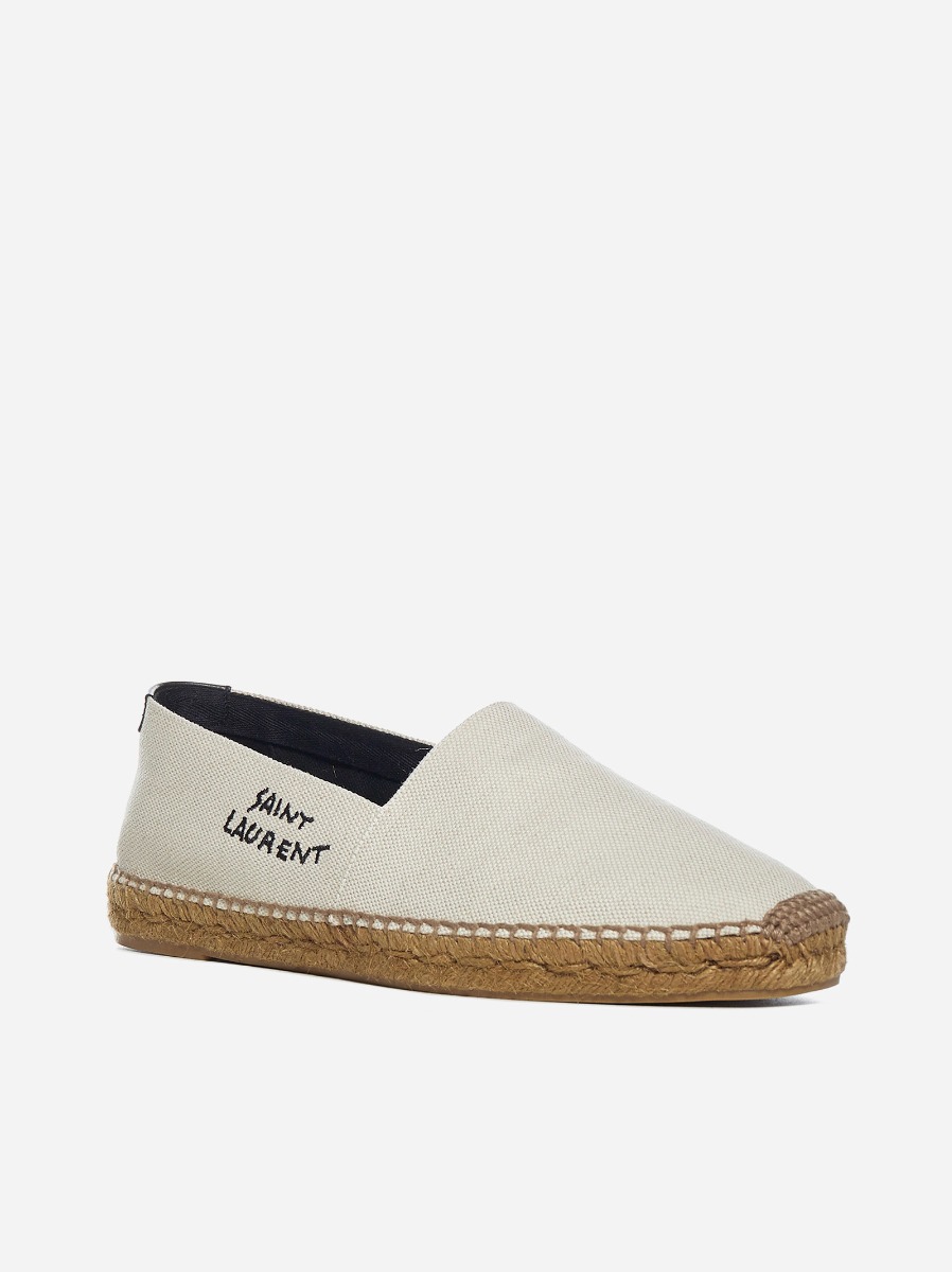 SAINT LAURENT Espadrillas in tela con logo Qualità