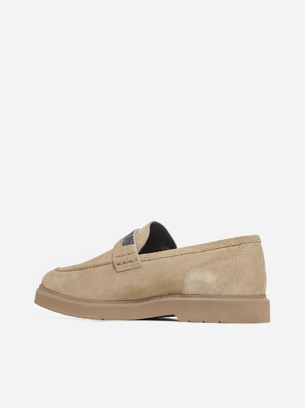 BRUNELLO CUCINELLI Mocassini in pelle scamosciata Saldi Di Fabbrica