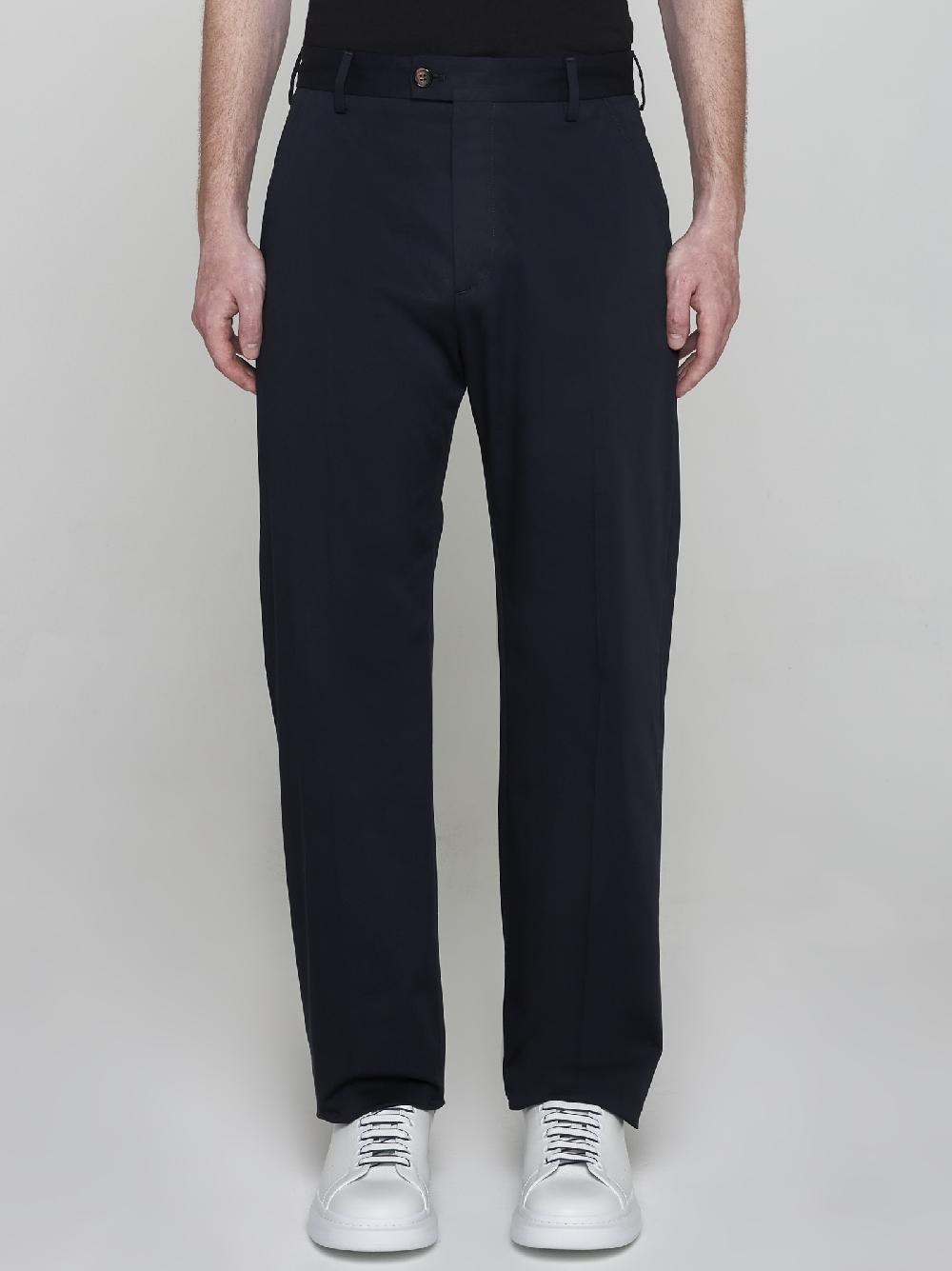 ALEXANDER MCQUEEN Pantaloni chino in cotone In Linea