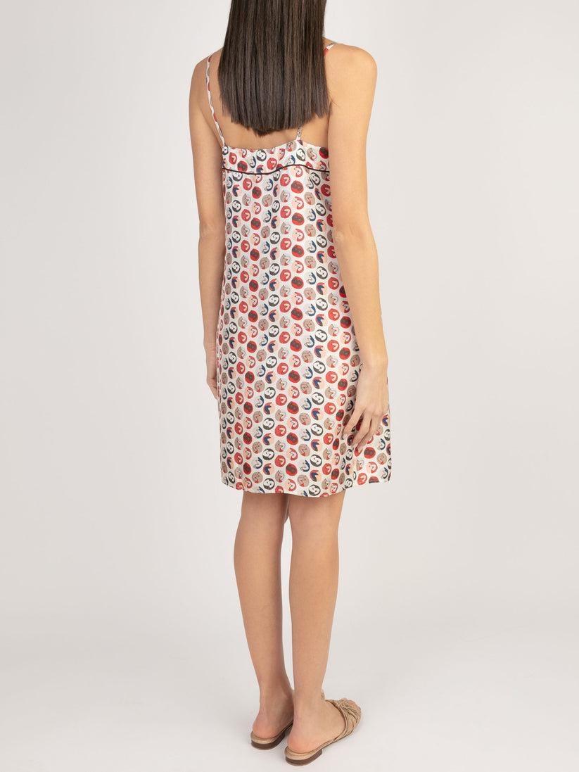 Sans Tabù Slipdress pura seta “Il bacio” - Steel Sconto