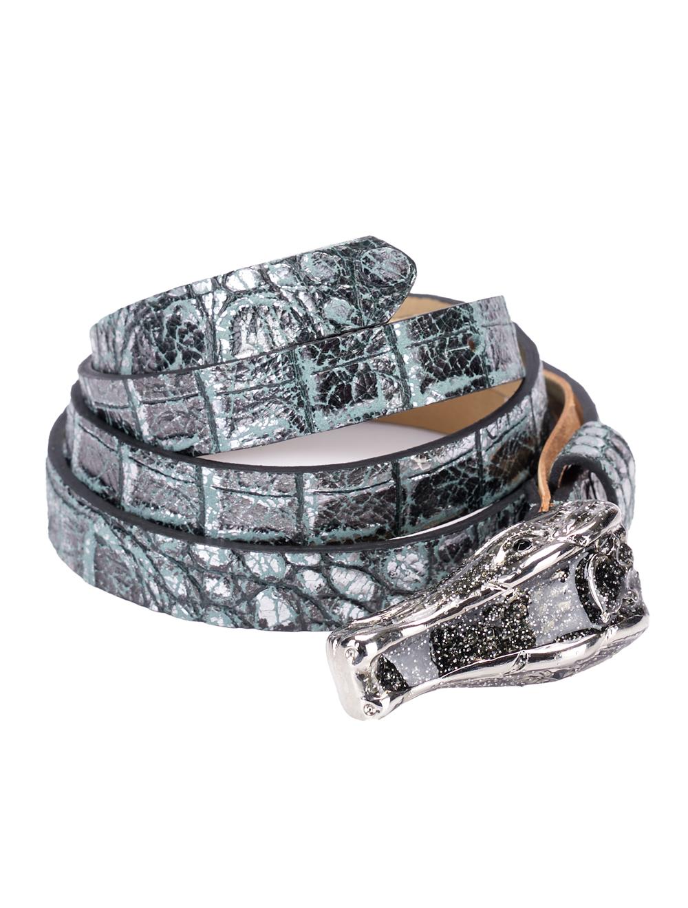 Save The Queen Cintura in pelle con fibbia in metallo