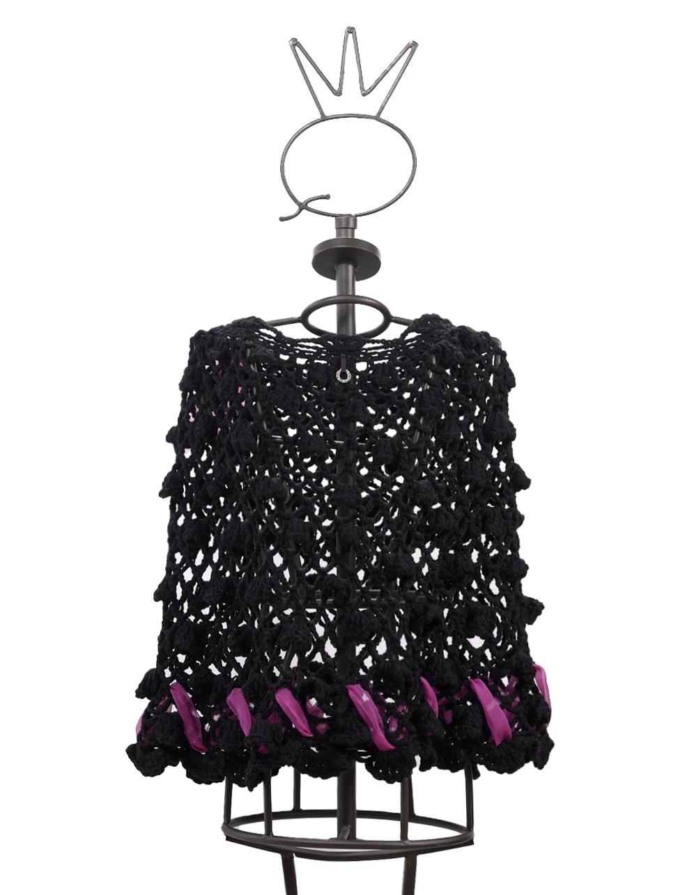 Save The Queen Poncho color nero Pezzi Unici